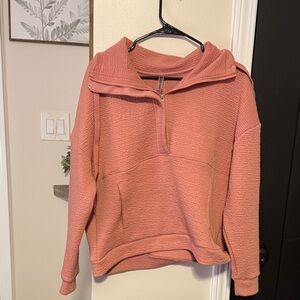 Women's Coral Quarter-Zip Hoodie